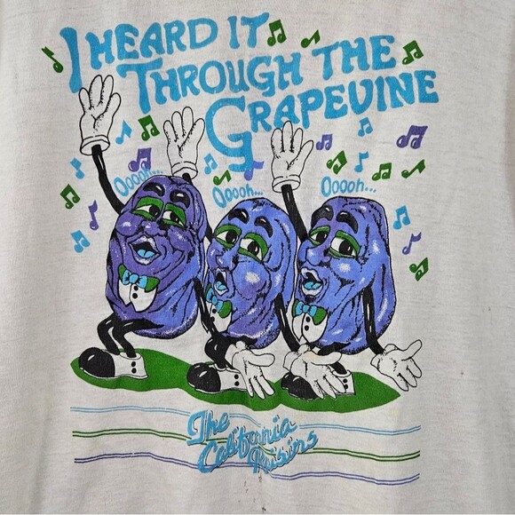 Heard It Through The Grapevine California Raisins True Vintage Tank Top - Picture 3 of 11